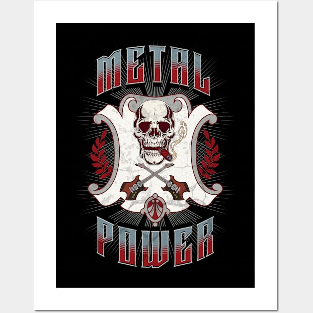 Metal Power Heavy Metal Music Wall Art by antarte